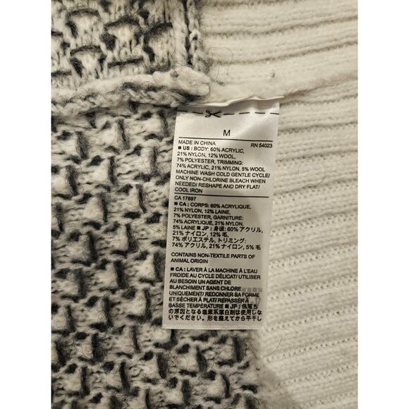 Banana republic wool floppy collar open cardigan wrap knit sweater medium - Picture 7 of 7